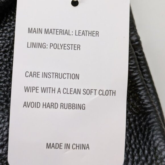 Caerlif Black Leather Backpack with Removable Straps Women's Handbag - Picture 5 of 7